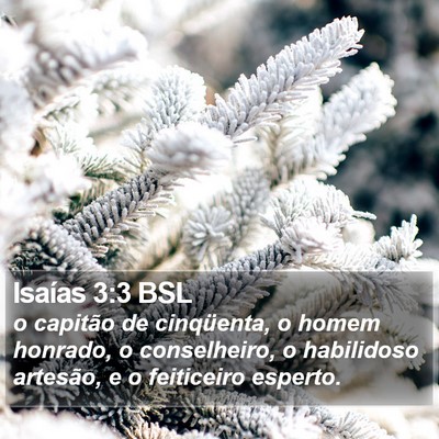 Isaías 3:3 BSL Bible Verse Image