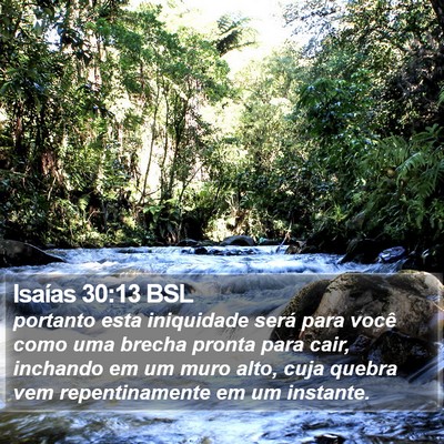 Isaías 30:13 BSL Bible Verse Image