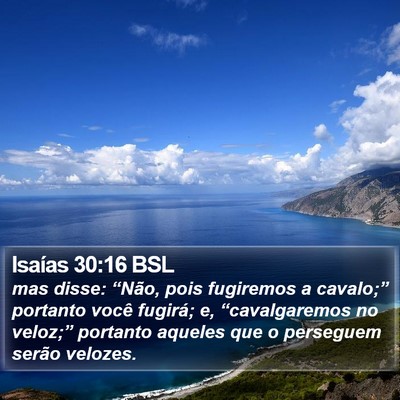 Isaías 30:16 BSL Bible Verse Image