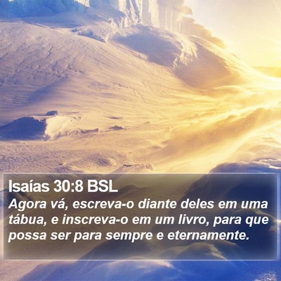 Isaías 30:8 BSL Bible Verse Image