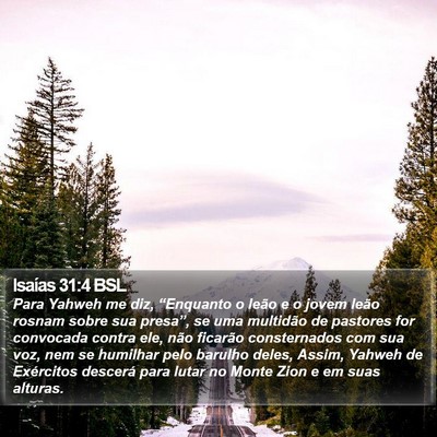 Isaías 31:4 BSL Bible Verse Image