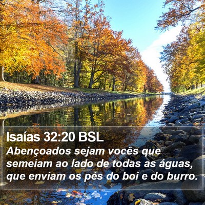 Isaías 32:20 BSL Bible Verse Image