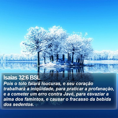 Isaías 32:6 BSL Bible Verse Image