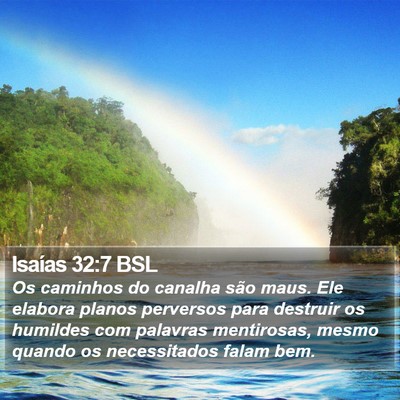 Isaías 32:7 BSL Bible Verse Image