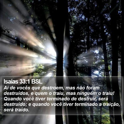 Isaías 33:1 BSL Bible Verse Image