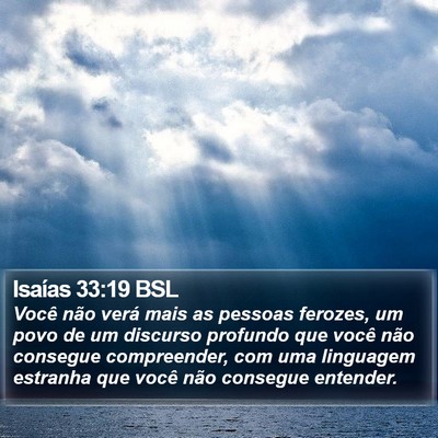 Isaías 33:19 BSL Bible Verse Image