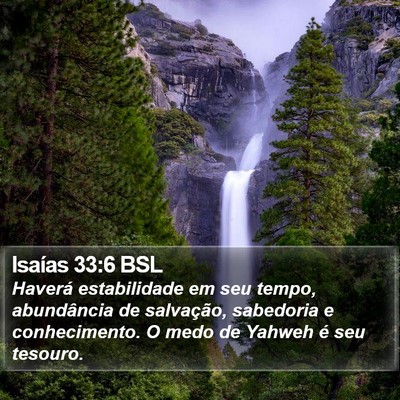 Isaías 33:6 BSL Bible Verse Image