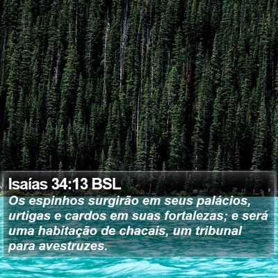 Isaías 34:13 BSL Bible Verse Image