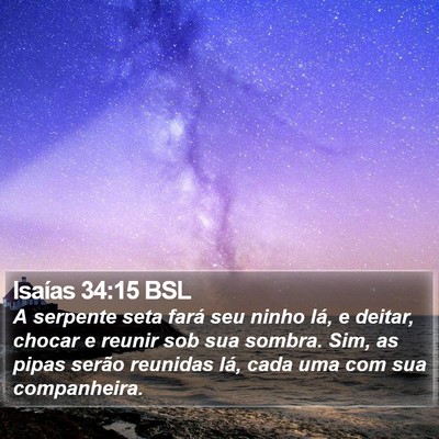 Isaías 34:15 BSL Bible Verse Image