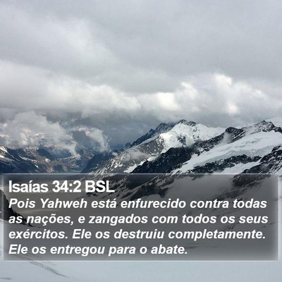 Isaías 34:2 BSL Bible Verse Image