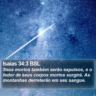 Isaías 34:3 BSL Bible Verse Image