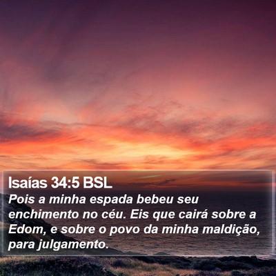 Isaías 34:5 BSL Bible Verse Image