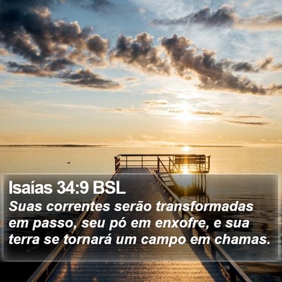 Isaías 34:9 BSL Bible Verse Image