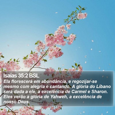 Isaías 35:2 BSL Bible Verse Image