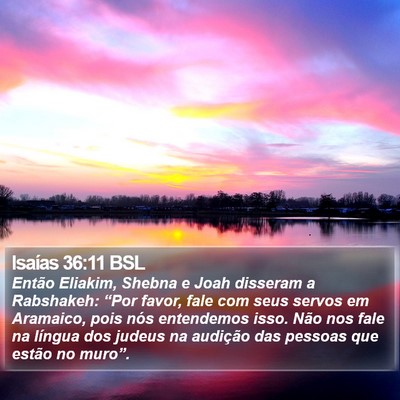 Isaías 36:11 BSL Bible Verse Image