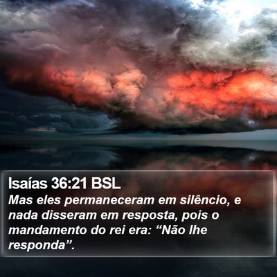 Isaías 36:21 BSL Bible Verse Image
