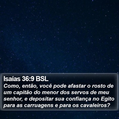 Isaías 36:9 BSL Bible Verse Image