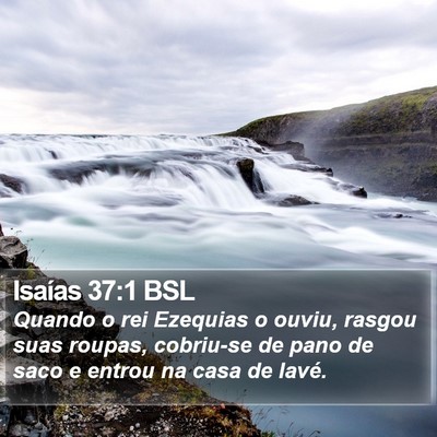 Isaías 37:1 BSL Bible Verse Image