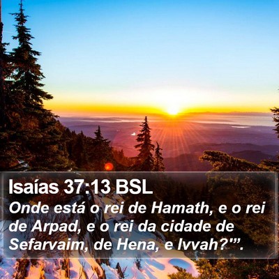 Isaías 37:13 BSL Bible Verse Image
