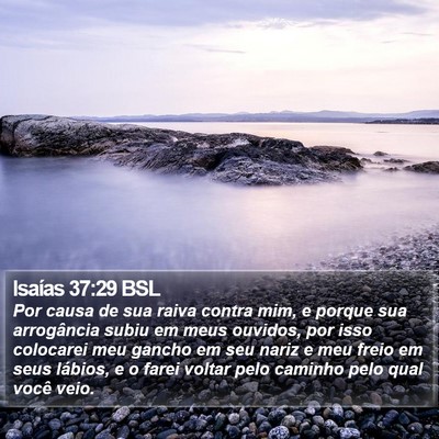 Isaías 37:29 BSL Bible Verse Image