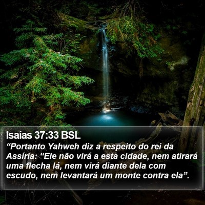 Isaías 37:33 BSL Bible Verse Image