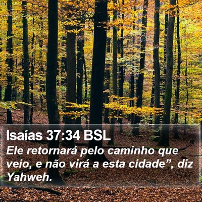 Isaías 37:34 BSL Bible Verse Image