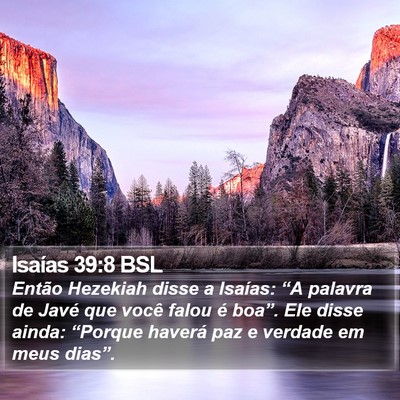 Isaías 39:8 BSL Bible Verse Image