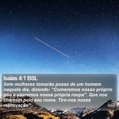 Isaías 4:1 BSL Bible Verse Image