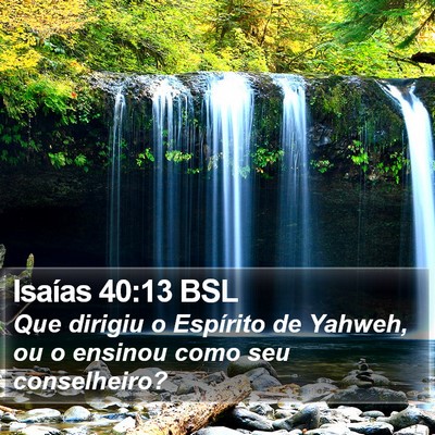 Isaías 40:13 BSL Bible Verse Image
