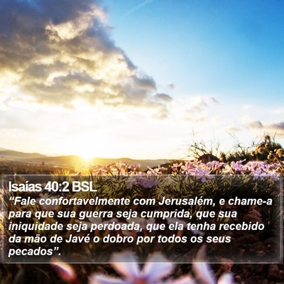 Isaías 40:2 BSL Bible Verse Image