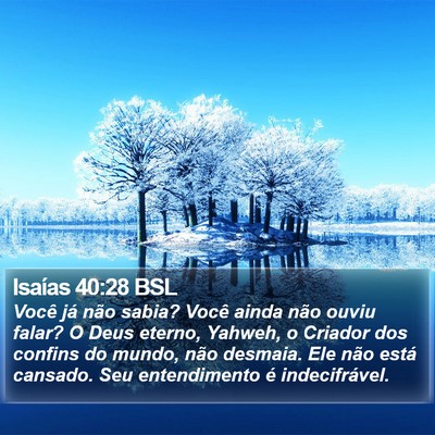 Isaías 40:28 BSL Bible Verse Image