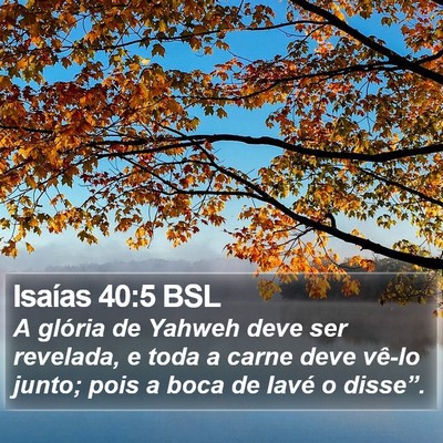 Isaías 40:5 BSL Bible Verse Image