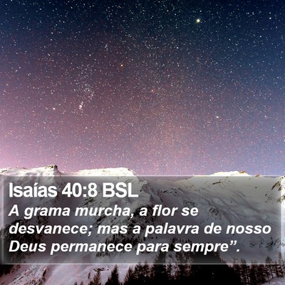 Isaías 40:8 BSL Bible Verse Image