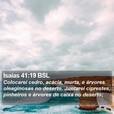 Isaías 41:19 BSL Bible Verse Image