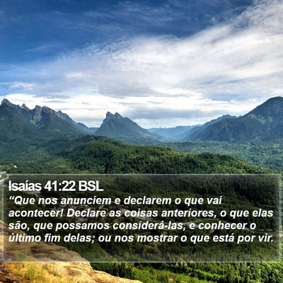 Isaías 41:22 BSL Bible Verse Image