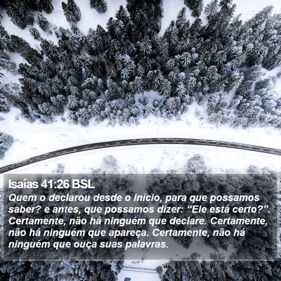 Isaías 41:26 BSL Bible Verse Image
