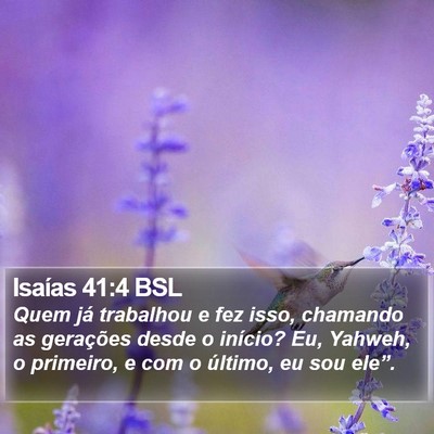 Isaías 41:4 BSL Bible Verse Image