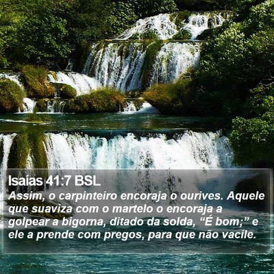 Isaías 41:7 BSL Bible Verse Image