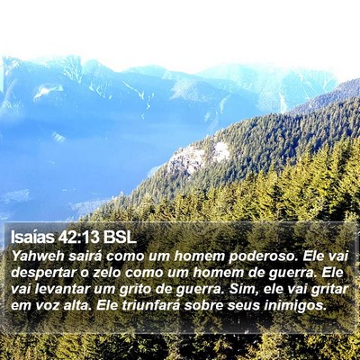 Isaías 42:13 BSL Bible Verse Image