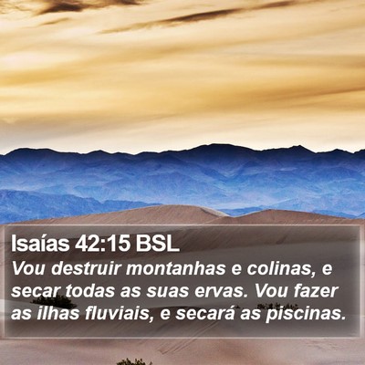 Isaías 42:15 BSL Bible Verse Image