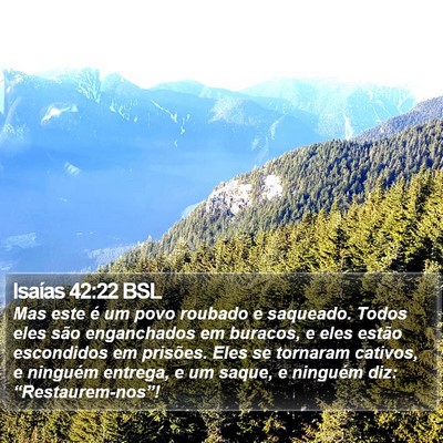 Isaías 42:22 BSL Bible Verse Image