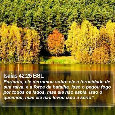 Isaías 42:25 BSL Bible Verse Image