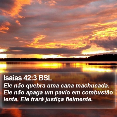 Isaías 42:3 BSL Bible Verse Image
