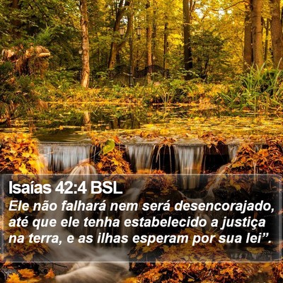 Isaías 42:4 BSL Bible Verse Image