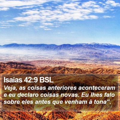 Isaías 42:9 BSL Bible Verse Image