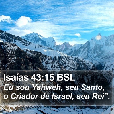 Isaías 43:15 BSL Bible Verse Image