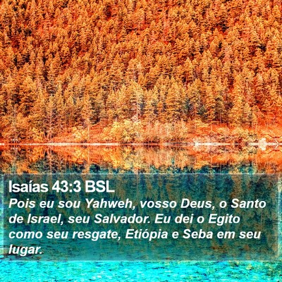 Isaías 43:3 BSL Bible Verse Image