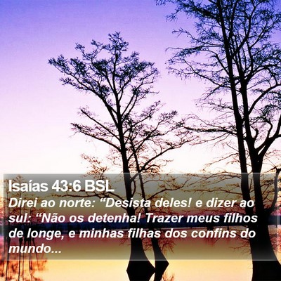 Isaías 43:6 BSL Bible Verse Image