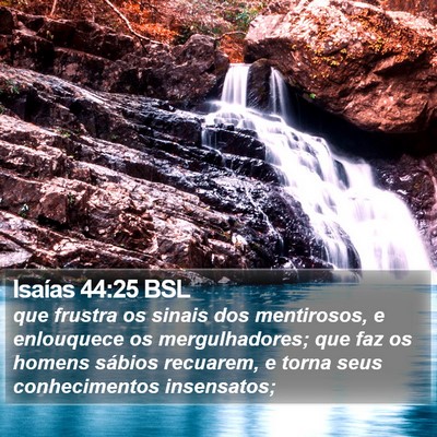 Isaías 44:25 BSL Bible Verse Image