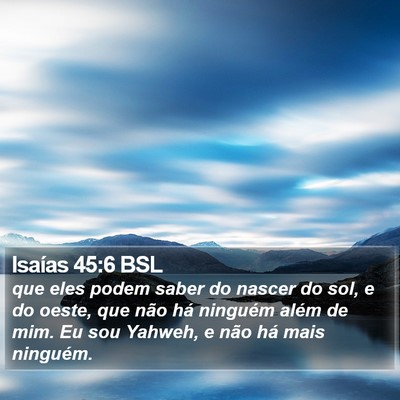 Isaías 45:6 BSL Bible Verse Image
